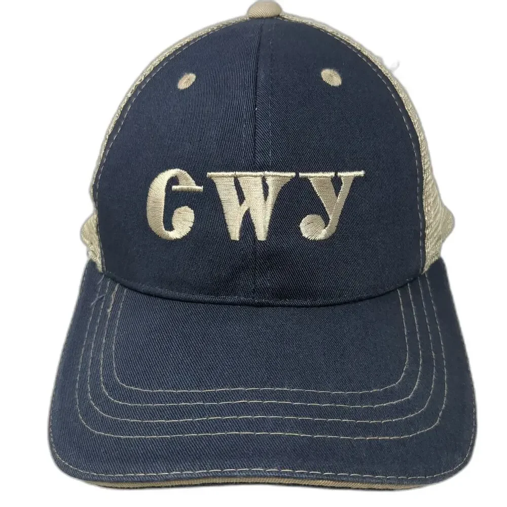 Cobra Baseball Cap Blue One Size Mesh Back Strapback Embroidered GWY Hat Stitch